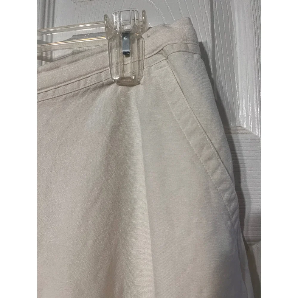 Cubavera Mens XXL Off White Linen Blend Drawstring Relaxed Summer Beach Pants